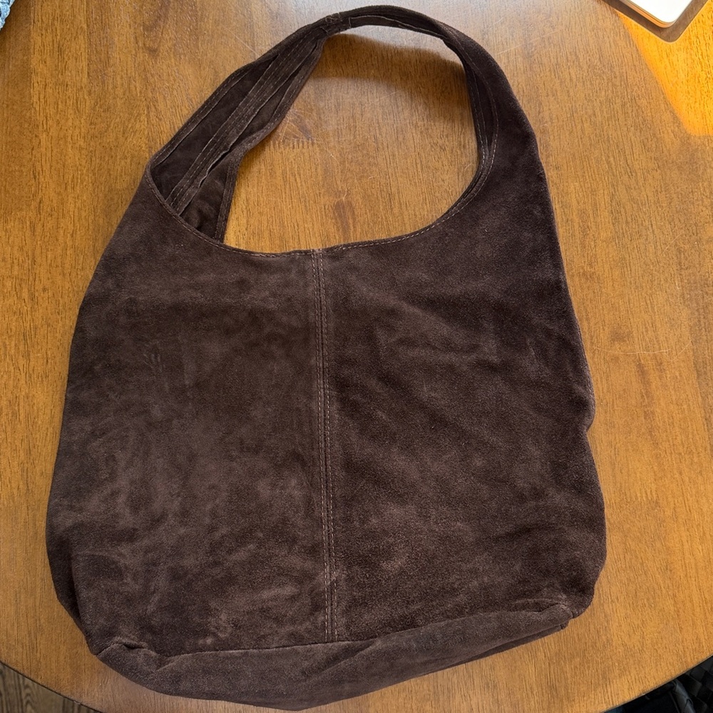 Genuine Italian Suede Hobo Bag - Picture 2 of 5